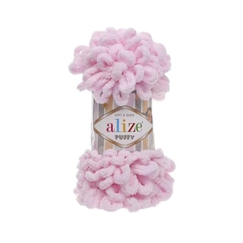 Alize Puffy Baby Big Loop Deckengarn, 100 % Mikropolyester, weiche Wolle, je Knäuel 100 g, 9 m, Babyrosa, 5 Knäuel Alize Puffy Baby Big Loop Deckengarn, 100 % Mikropolyester, weiche Wolle, je Knäuel 100 g, 9 m, Babyrosa, 5 Knäuel von Sorenta