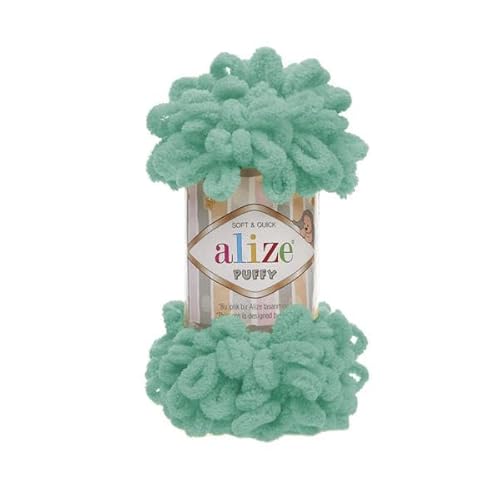 Alize Puffy Baby Big Loop Deckengarn, 100 % Mikropolyester, weiche Wolle, je Knäuel 100 g, 9 m - 490 Aquamarin, 5 Knäuel Alize Puffy Baby Big Loop Deckengarn, 100 % Mikropolyester, weiche Wolle, je Knäuel 100 g, 9 m - 490 Aquamarin, 5 Knäuel von Sorenta