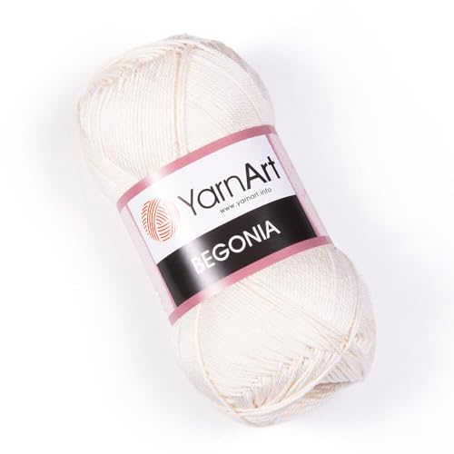 Yarn Art Begonia Mercerisiertes Baumwoll-Strickgarn, 5 Knäuel, je 50 g, 169 m, für Amigurumi, Spitze, Basteln und Basteln 6282 von Sorenta