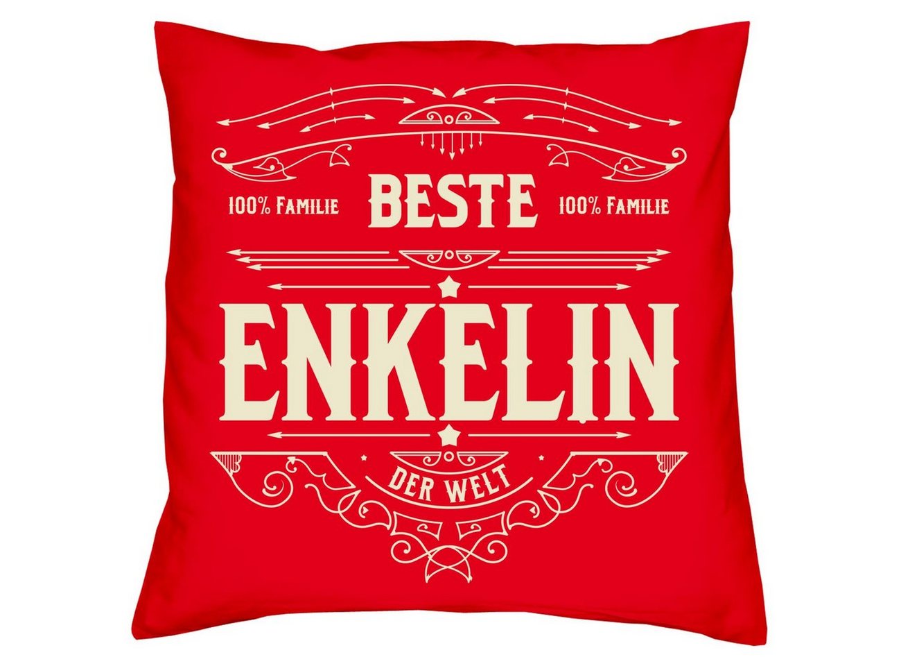 Soreso® Dekokissen Kissen Beste Enkelin Kissenbezug und Füllung, Geschenk Geburtstagsgeschenk von Soreso®