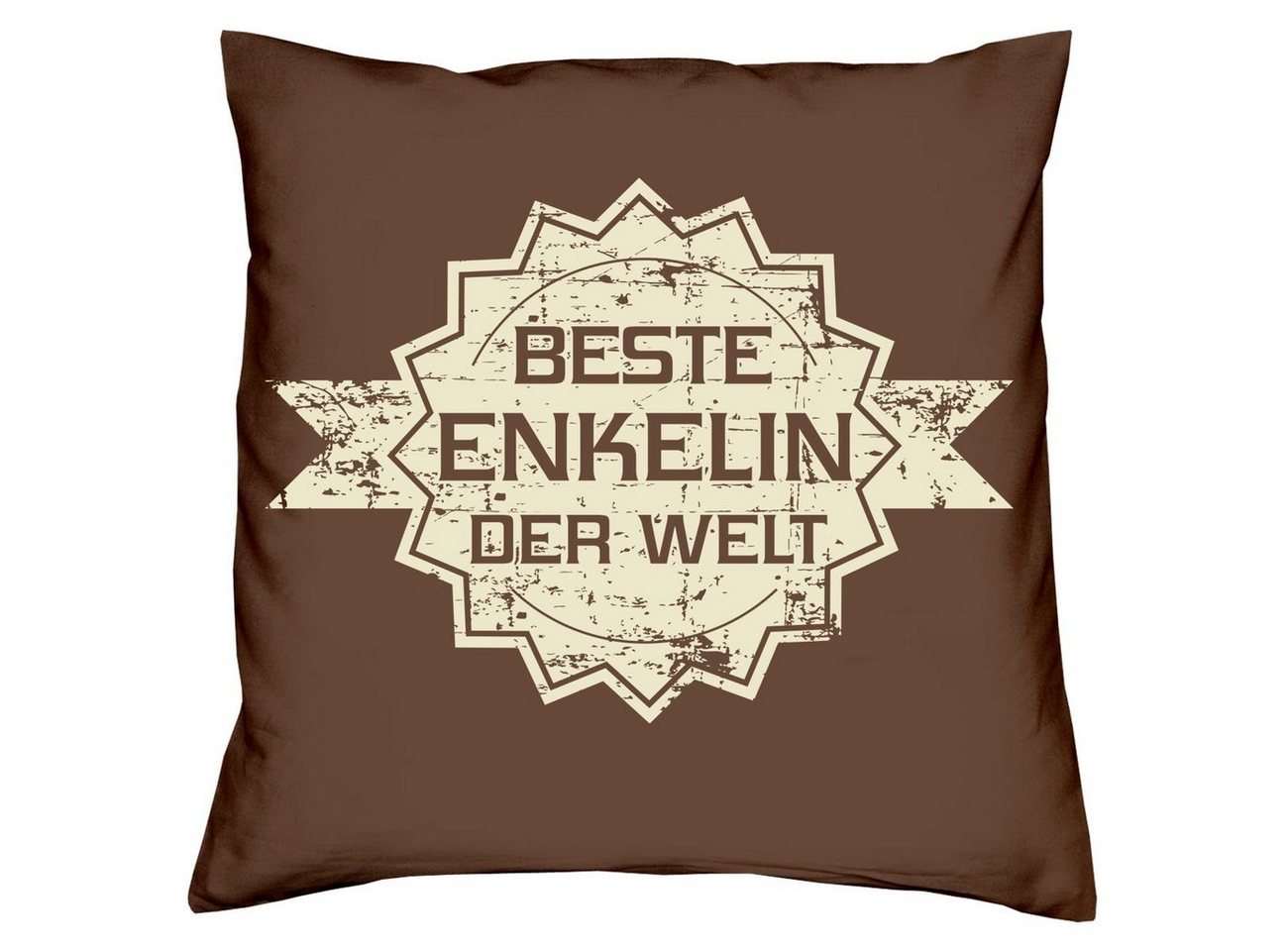 Soreso® Dekokissen Kissen Beste Enkelin der Welt Stern Kissenbezug und Füllung, Geschenke Weihnachten Geburtstag von Soreso®