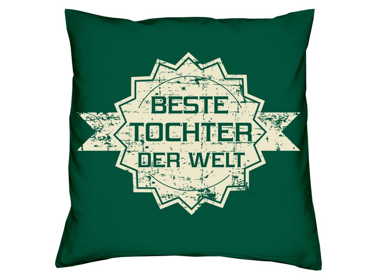 Soreso® Dekokissen Kissen Beste Tochter der Welt Stern Kissenbezug und Füllung, Geschenk Geburstag Weihnachten von Soreso®