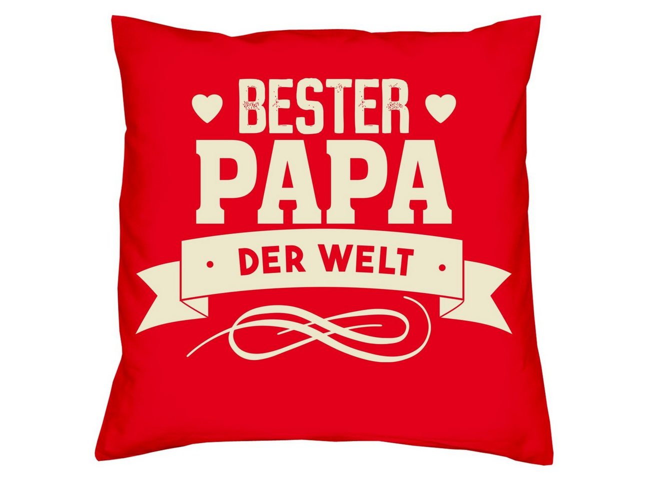 Soreso® Dekokissen Kissen Bester Papa der Welt & Urkunde für den Weltbesten Papa, Geschenk Geburtstagsgeschenk von Soreso®