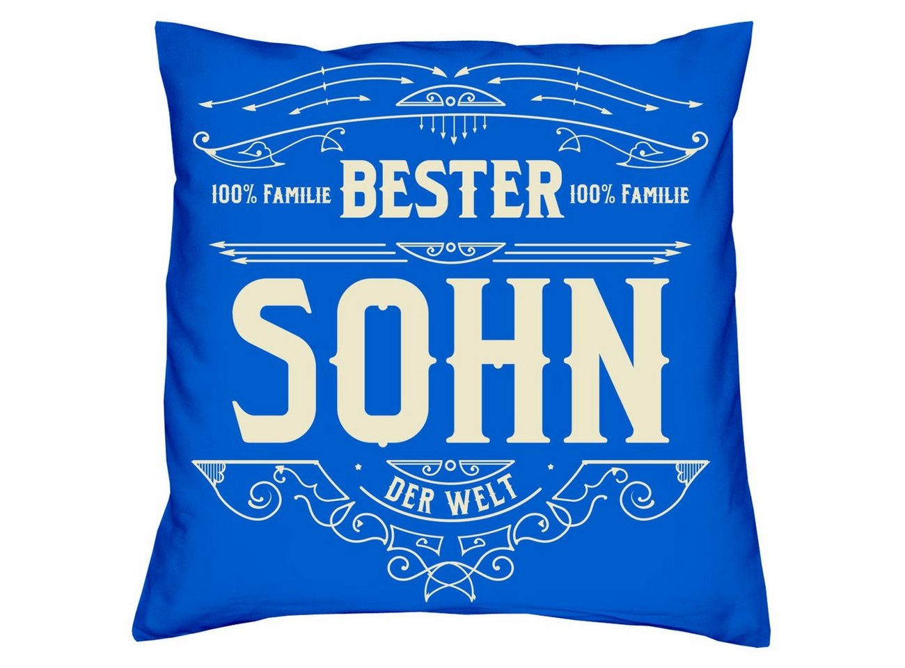 Soreso® Dekokissen Kissen Bester Sohn Kissenbezug und Füllung, Geschenkset Mitbringsel von Soreso®