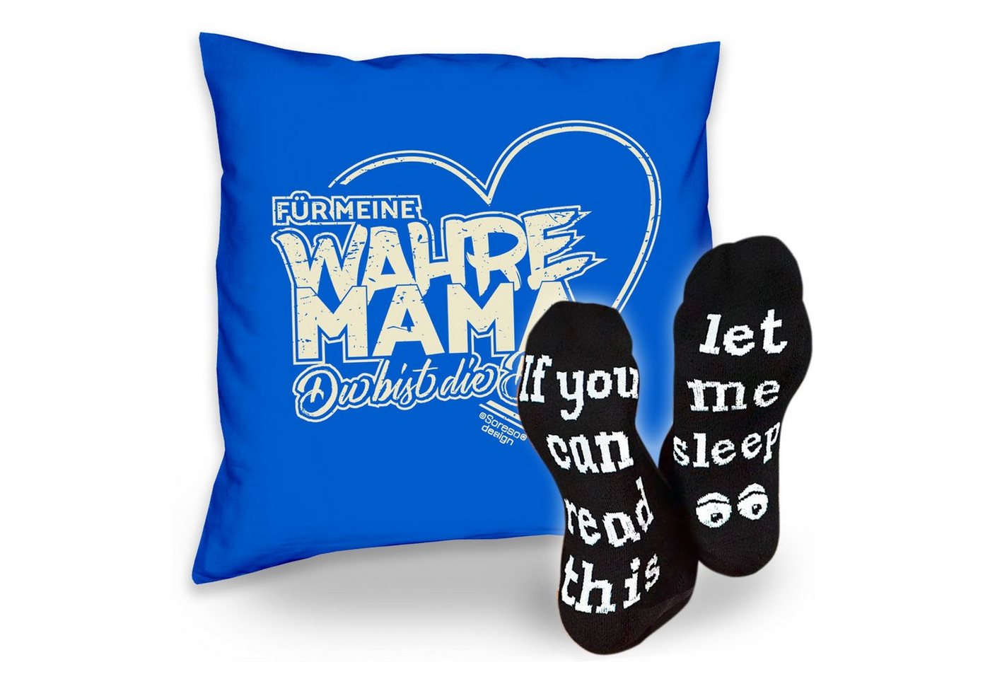 Soreso® Dekokissen Kissen Für meine wahre Mama & Sprüche Socken Sleep, Muttertagsgeschenk Mama Muttertag von Soreso®