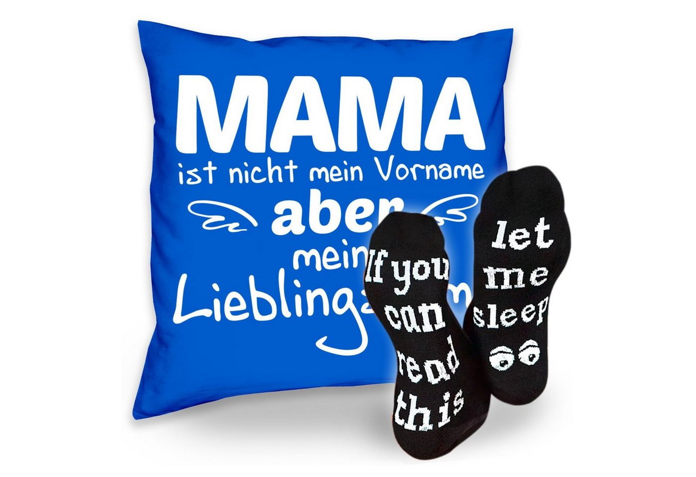 Soreso® Dekokissen Kissen Mama Lieblingsname & Sprüche Socken Sleep, Geschenke Weihnachten Geburtstag Muttertag von Soreso®