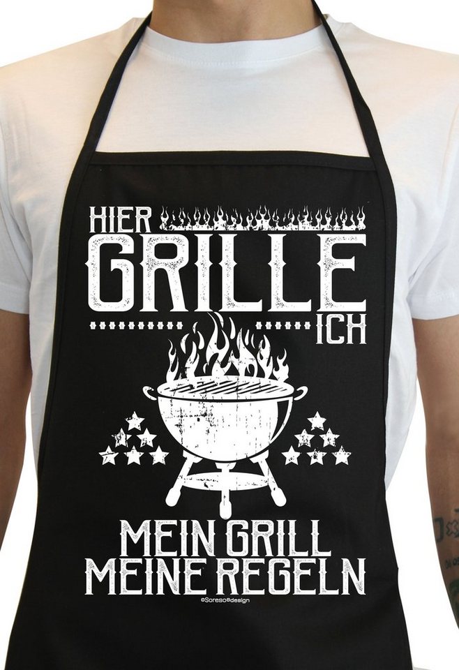 Soreso® Grillschürze Hier Grille ich - Mein Grill - Meine Regeln, (2-tlg), Made in Deutschland! von Soreso®