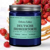Deutsche Erdbeertorte Duftkerze - Deliziös Edition Erdbeere | Vanille Zuckerrohr von SoriechtdieWelt