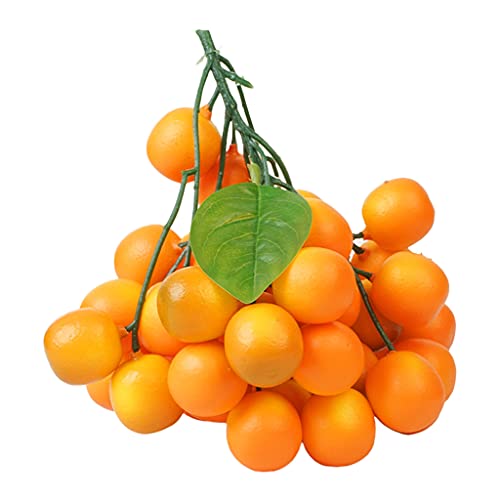 Sorrowso 43PCS Realistische Künstliche Kleine Orangefarbene Fake Obst Display Dekorative Hochzeit Party Küchentisch Vitrine Orangefarbene Dekorationen von Sorrowso