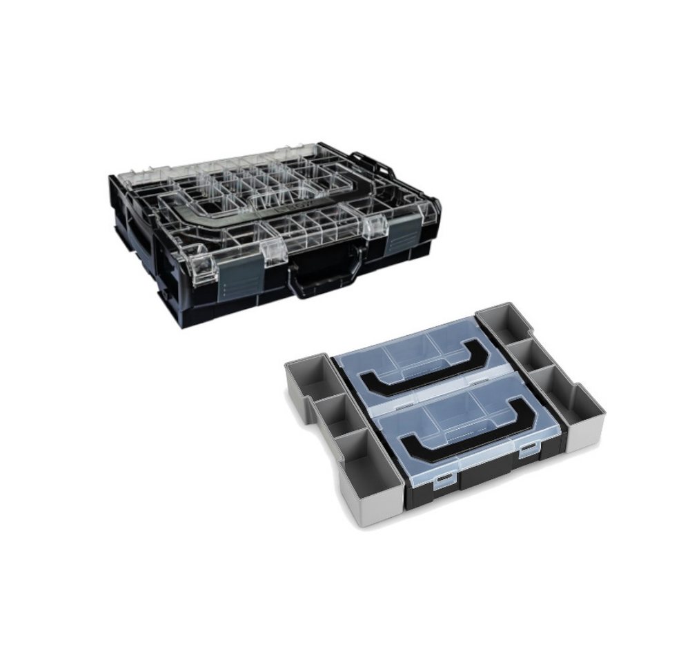 Sortimo® Werkzeugkoffer Bosch Sortimo L-Boxx 102 anthrazit Deckel Transparent mit Insetboxen von Sortimo®