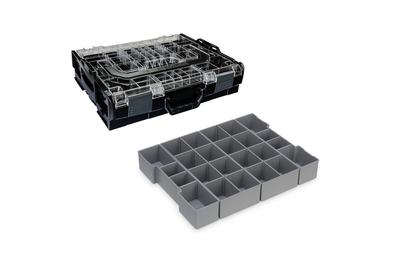 Sortimo® Werkzeugkoffer Bosch Sortimo L-Boxx 102 anthrazit Deckel Transparent mit Insetboxen von Sortimo®