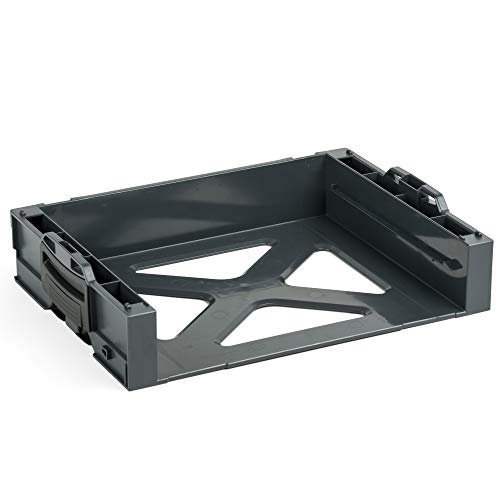 Bosch Sortimo i-Rack 1 Fach in Anthrazit für Werkzeugkoffer | Innovatives Transportsystem | Bosch Werkzeugkoffer Leer | Kompatibel mit L-Boxx von Sortimo
