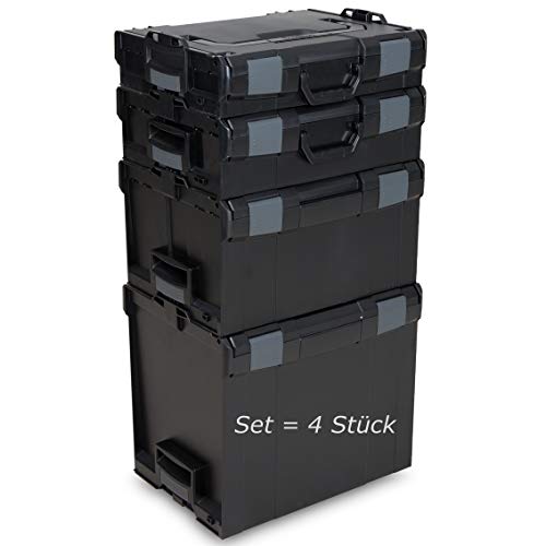 L-BOXX® 4er-Set 102+136+238+374 Bosch Sortimo black leer Werkzeugkoffer Transportbox von Sortimo