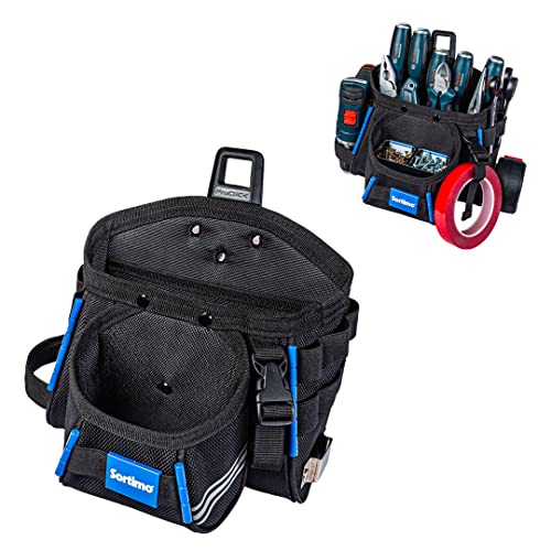 Sortimo ProClick Werkzeugtasche L 39 – Große Tasche mit Fächern, 15 Schlaufen & Bit-Halter – Mit Hammerschlaufe & Klebebandhalter – Robustes Polyester – Kompatibel mit ProClick Holder & Werkzeuggürtel von Sortimo