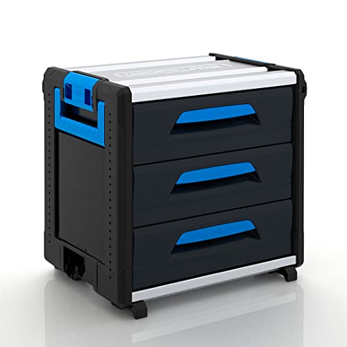 Sortimo WorkMo 24-500 inklusive 3 Schubladen, 1000004553, Schwarz,blau von Sortimo