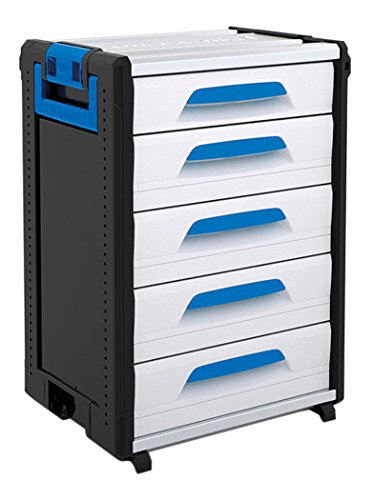 Sortimo WorkMo Modul mit 5 Schubladen – Flexible Werkzeugaufbewahrung – Vollauszug, unterteilbar, kombinierbar – Perfekt als Werkstattwagen & mobile Arbeitsstation – Robustes & leichtes Design von Sortimo