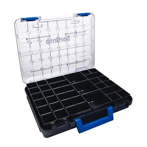 Sortimo T-BOXX G mit 23 Insetboxen H63 – Transparenter Deckel, robuste Kleinteilebox für Werkstatt & Fahrzeug – Flexible Unterteilung, sichere Aufbewahrung & schneller Zugriff – Kompatibel mit WorkMo von Sortimo