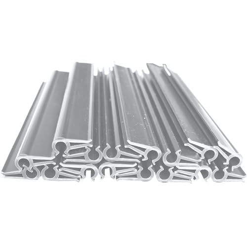 Sorton - Befestigungsclips Sichtschutz Klemmschienen für Zaun Sichtschutzstreifen. 10 Stück Kunststoff GRAU Clips für PVC Streifen, Doppelstabmatten, Stabmattenzaun, Gartenzaun von Sorton