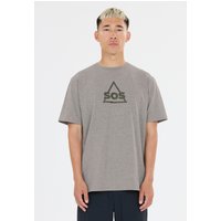 SOS Funktionsshirt "Kvitfjell", mit biologischer Baumwolle und subtilem SOS-Print von Sos