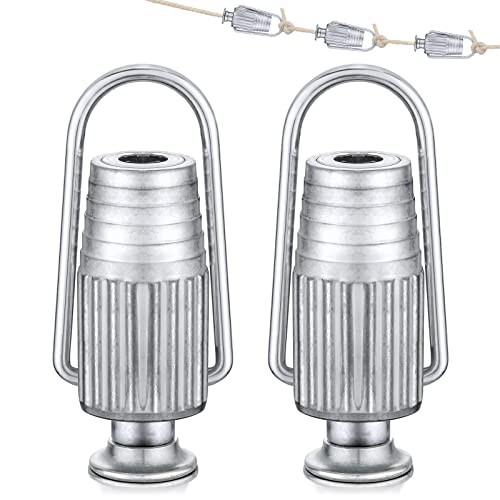 Sosation Wäscheleinenspanner aus Metall, robuste Aluminium-Wäscheleinenspanner für Riemenscheiben und feste Kleidung, Haushaltsbedarf, 2 Stück von Sosation