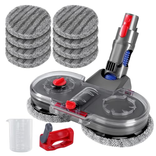 Sosayet Wischaufsatz für Dyson V7/V8/V10/V11/V15 Staubsauger - Elektrischer Bodenwischer Zubehör Original mit Abnehmbarer Wassertank - Wischmopp Aufsatz mit 8 Waschbaren Mops & Füllbehälter Sosayet Wischaufsatz für Dyson V7/V8/V10/V11/V15 Staubsauger - Elektrischer Bodenwischer Zubehör Original mit Abnehmbarer Wassertank - Wischmopp Aufsatz mit 8 Waschbaren Mops & Füllbehälter von Sosayet