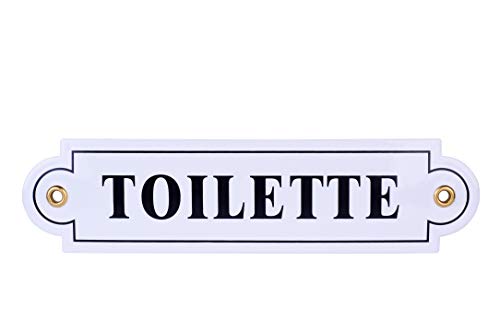 Sosenco - Deko Emailschild - Retro Wandschild - Vintage Enamel Sign - Toilette von Sosenco