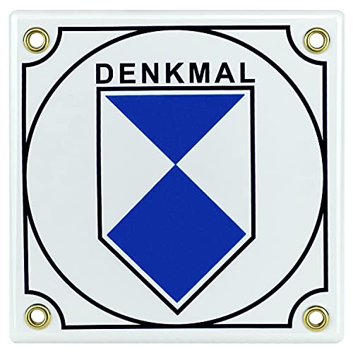 Sosenco - Denkmal Emailschild 12x12 cm - Denkmalschutz Hinweisschild Emaille Schild von Sosenco