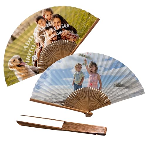 Handfächer Personalisierte Fotos Fächer Hochzeit Handfächer Bambus Sommer Gastgeschenke zur Hochzeit der Originalität Personalisierte Geschenk Faltbare Dekorative Faltfächer (Bambus) von SosnSusn