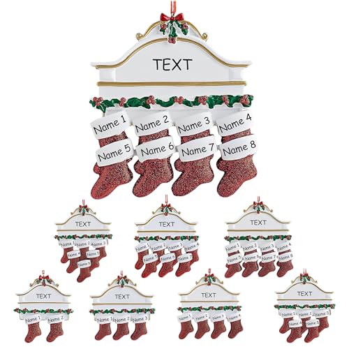 Personalisierte Weihnachtsanhänger mit Name, 2025 Kunstharz Weihnachtsbaumschmuck, Personalisierte Weihnachtskugeln Geschenke für Familienmitglieder, Ehemann, Freunde von SosnSusn