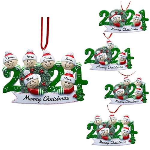 Personalisierte Weihnachtsanhänger mit Name, 2025 Kunstharz Weihnachtsbaumschmuck, Personalisierte Weihnachtskugeln Geschenke für Familienmitglieder, Ehemann, Freunde von SosnSusn