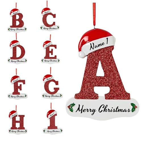 Personalisierte Weihnachtsanhänger mit Name, 2025 Kunstharz Weihnachtsbaumschmuck, Personalisierte Weihnachtskugeln Geschenke für Familienmitglieder, Ehemann, Freunde von SosnSusn