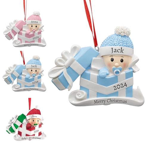 Personalisierter Christbaumschmuck Zur Ersten Geburt des Babys 2025 Baby Weihnachtsbaumschmuck Mit Namen Weihnachtskugeln Mit Namen und Datum Weihnachtskugel Selber Gestalten von SosnSusn