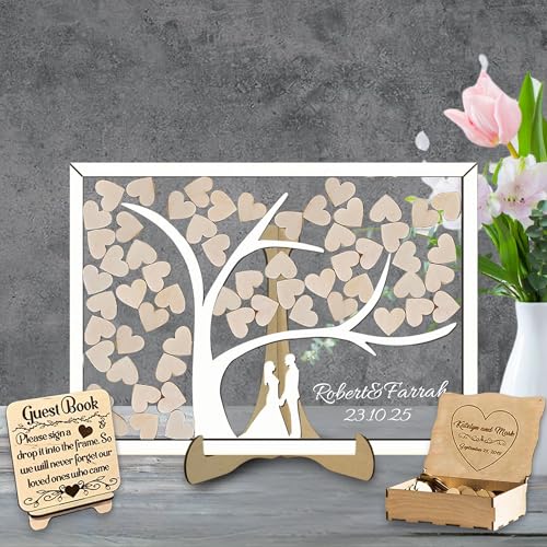 SosnSusn Personalisiertes Hochzeitsgästebuch Holz mit Baum und Herz, alternativ individuelles Hochzeits Gästebuch, Quadratisch, Gästebuch, Anmelderahmen, Rustikale Hochzeitsdekoration, Bodenbox SosnSusn Personalisiertes Hochzeitsgästebuch Holz mit Baum und Herz, alternativ individuelles Hochzeits Gästebuch, Quadratisch, Gästebuch, Anmelderahmen, Rustikale Hochzeitsdekoration, Bodenbox von SosnSusn