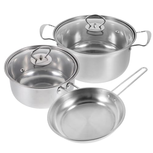 Sosoport 1 Satz Kochgeschirr Set Teilig Milch und Suppentopf Bratpfanne für Induktionsherde Geeignet Langlebig Rostfrei Einfache Komfortabler Griff Sosoport 1 Satz Kochgeschirr Set Teilig Milch und Suppentopf Bratpfanne für Induktionsherde Geeignet Langlebig Rostfrei Einfache Komfortabler Griff von Sosoport