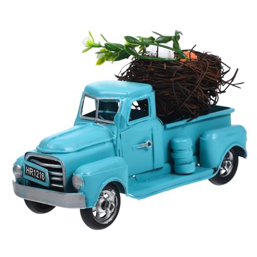 Sosoport 1 Satz Metallisches Truck Modell mit Nest Dekoration Dekoration für Ostern Vielseitige Home Office Verschönerung Einzigartiges Design für Gemütliche Sosoport 1 Satz Metallisches Truck Modell mit Nest Dekoration Dekoration für Ostern Vielseitige Home Office Verschönerung Einzigartiges Design für Gemütliche von Sosoport