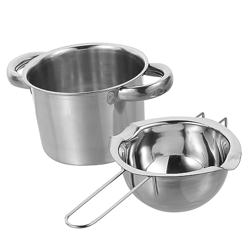 Sosoport 1 Satz Schokoladen Schmelztopf Butter und Käse Heiztopf für Fondue und Küche mit Zwei Ausgießern Hitzebeständig und Langlebig von Sosoport