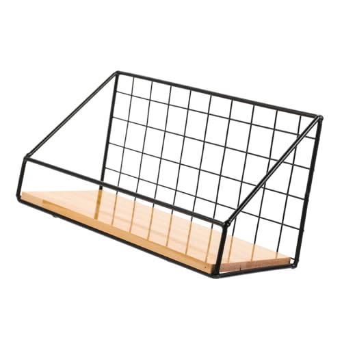 Sosoport Holzregal Für Wandmontage Eisenhalterung Aufbewahrungsregal Für Wohnzimmer Küche Schlafzimmer Minimalistisches Design Für Kleine Gegenstände von Sosoport