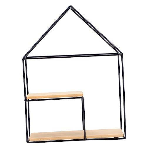 Sosoport Wandregal Hängeschmuck Holz Wanddekoration Küche Bad Lagerung Ablage Modernes Design Filigrane Optik Zuhause Wohnzimmer von Sosoport