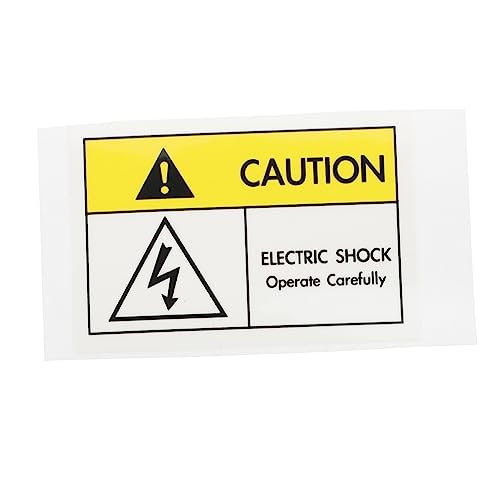 Sosoport 1 Stück Warnaufkleber für Elektrische Schläge Caution Electric Shocks Decal Sicherheitshinweis für Maschinen und Geräte Warnschild für und Außenbereich Langlebig und Einfach Sosoport 1 Stück Warnaufkleber für Elektrische Schläge Caution Electric Shocks Decal Sicherheitshinweis für Maschinen und Geräte Warnschild für und Außenbereich Langlebig und Einfach von Sosoport
