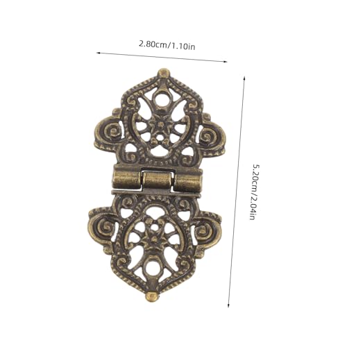 Sosoport 10 Satz Kleine Vintage Zinklegierung Scharniere mit Geprägtem Retro design für Möbel Schmuckkästchen Holzboxen Vielseitige Dekorative Möbelscharniere von Sosoport