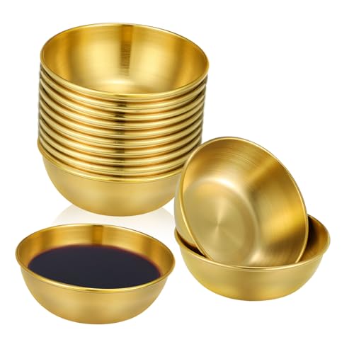 Sosoport 10 Stück Edelstahlteller Kleine Soßenteller Essgeschirr Tabletts Vorspeisen Party Mini Mit Gewürztellern Serviertablett Servieren Für Wurstwaren Geschlitzter von Sosoport