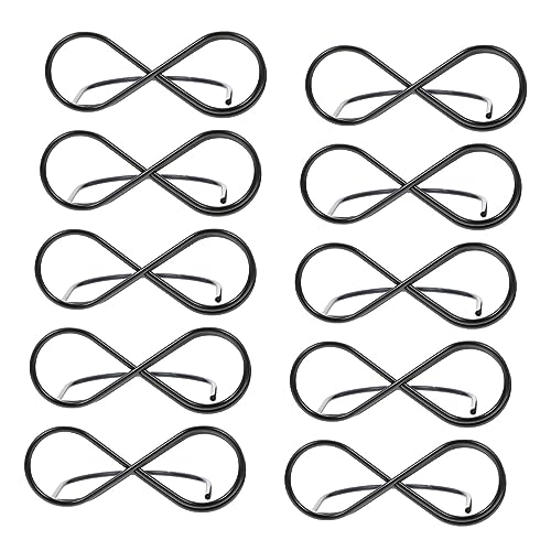 Sosoport 10 Stück Metall Memo Clip Teilig Kreative Kartenhalter für Notizen und Visitenkarten Stehender Schreibtisch Organizer Vielseitig für Büro Party und Hochzeit Schwarzes Design von Sosoport