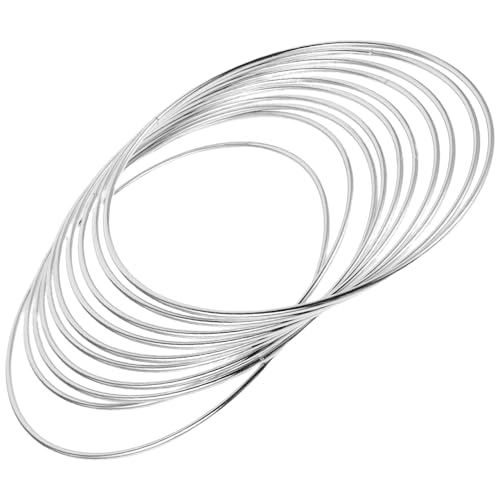 Sosoport 10 Stück Metallringe Makramee Ringe Runde Reifen – 148 cm Basteln Floraler Drahtrahmen Für Festivalkränze Makramee DIY Kunsthandwerksprojekte von Sosoport