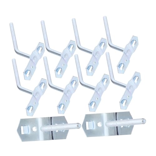 Sosoport 10 Stück Robuster Teilig Socket Haken Wandhalterung Werkzeug Organizer mit Anzeige Regal für Garage Schwerlast Aufbewahrung von Sosoport