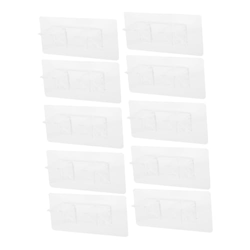 Sosoport 10 Stück Teiliges Selbstklebende Regalhalterungen ohne Bohren Transparente Kunststoff Regalbodenträger mit Fester Haftung für Kleiderschränke Schränke Bücherregale Flexible und von Sosoport