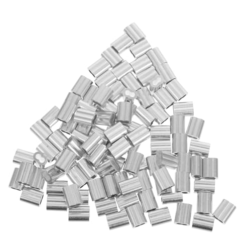 Sosoport 100 Stück Aluminium Crimp Muffen Doppelte für Drahtseil und Kabel Installieren Geeignet für Heben und Verbinden Sosoport 100 Stück Aluminium Crimp Muffen Doppelte für Drahtseil und Kabel Installieren Geeignet für Heben und Verbinden von Sosoport