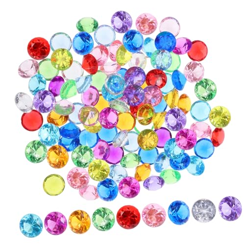 Sosoport 100 Stück Bunte Diamant Kristallsteine Dekoration Simulation Facettierte Schmucksteine für Hochzeit Party Basteln Tischdeko Vase Füller Langlebig und Vielseitig von Sosoport