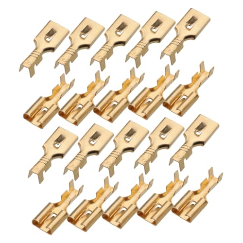 Sosoport 100 Stück Teiliges Spade Terminal Steckverbinder für Auto audio Unisolierte Crimpkabelverbinder Schnelle Trennklemmen für Lautsprecher elektroverkabelung Einfache Installation von Sosoport