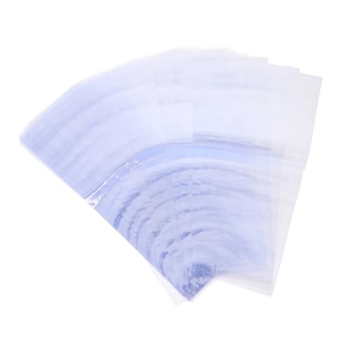 Sosoport 100 Stück Transparente Geruchlose Schrumpfbeutel aus Robustem PVC Hitzeaktivierbare Verpackungsfolie Einfach Anzuwenden mit Föhn oder Schrumpfgerät für Ordentliche und Attraktive von Sosoport