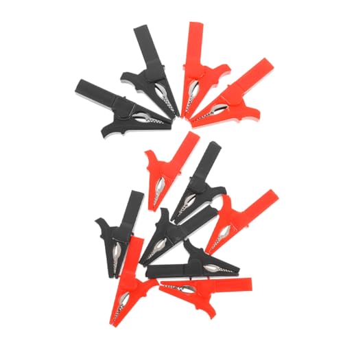 Sosoport 12 Stück Teiliges Isoliertes Batterie-krokodilklemmen- Robuste Alligator-clips aus Kupfer mit Spannmechanismus Kompatibel mit Bananensteckern für Auto Lkw Boot Elektrische Prüf von Sosoport